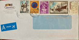 BELGIUM 2010, COVER USED, SHIP, ANTARCTIC, PENGUIN BIRD, RADAR, GLOBE, COSTUME, CULTURE 5 DIFF STAMP, - Briefe U. Dokumente