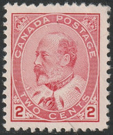 Canada 1903 Sc 90i Mi 78 Yt 79 SG 177 MNG(*) Rose Carmine - Ongebruikt