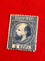 Niederlande 1867 5 Cent Blau Ungebraucht Michel 7 I A Zähnung 12:12 1/2 - Nuevos