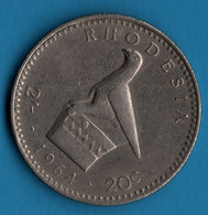 RHODESIA 2 Shillings / 20 Cents 1964 KM# 3 QEII Oiseau - Rhodesië