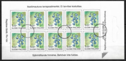 Finland 1998 Definitives Flower Sheetlet With RARE SPECIMEN Overprint Cancellation - Essais & Réimpressions