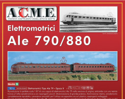 Catalogue ACME 2010 Foglio Informativo Ale 790/880 Loco Elettriche AC NEM 3 Rotaie ( MÄRKLIN) - En Italien Et Anglais - Anglais