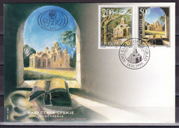 Yugoslavia 1999 Monasteries Of Serbia Religions FDC - Covers & Documents