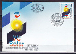 Yugoslavia 2001 Savings - Use Of Solar Energy FDC - Covers & Documents