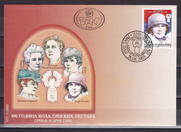 Yugoslavia Serbia & Montenegro 2003 100 Years Of The Serbian Sisters' Circle FDC - Covers & Documents