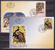 Yugoslavia Serbia & Montenegro 2004 Christmas Birth Of Christ Religions FDC - Brieven En Documenten