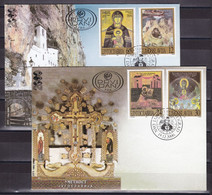 Yugoslavia 2000 Art Christmas Religions FDC - Brieven En Documenten