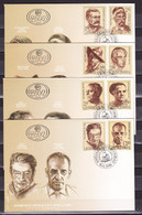 Yugoslavia 1999 Famous People In Montenegro FDC - Brieven En Documenten