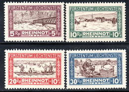 822.LIECHTENSTEIN.1928 RHINE FLOODS.MI.78-81,SC,B7-B10 MNH - Unused Stamps