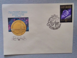 Astronautics. Cosmos. First Day. 1976. Stamp. Postal Envelope. Special Cancellation. Intercosmos. The USSR. - Colecciones