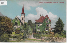 Oberarth - Protestantische Kirche Mit Pfarrhaus - Litho - Arth