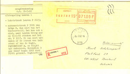 Belgie - Belgique : Ocb Nr ATM1 Op Brief  (zie Scan) - Briefe U. Dokumente