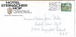 3248o: Beleg Aus 1988, Hotel Steinacher Hof, 6150 Steinach Am Wipptal, Brief Nach D- 4018 Langenfeld- Richrath - Steinach Am Brenner