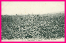 LASSIGNY - Vue De La Place De La Gendarmerie Des écoles Et De La Mairie Après Les Bombardements De 1914 - Edit. FREZQUIN - Lassigny