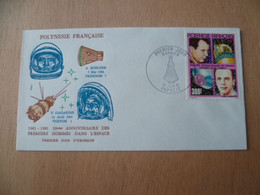 FDC POLYNESIE FRANCAISE  POSTE AERIENNE N° 161   ESPACE - Ozeanien