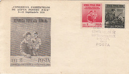 FIGHT FOR PEACE CONGRESS, SPECIAL COVER, 1950, ROMANIA - Covers & Documents