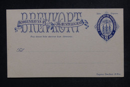 DANEMARK - Entier Postal Privé Og Hustelegraf, Non Circulé - L 121248 - Interi Postali