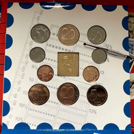 Belgium 1999 10 Coins Mint Set (+ Token) "Post" BU - FDC, BU, BE & Estuches