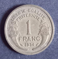 Pièce 1 Franc Morlon 1934 - 1 Franc