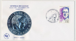 FRANCE - Cachet Temp. 1990 Année De Gaulle - 82 Levallois Perret S/2,30 G. De Gaulle 21-22/4/1990 - De Gaulle (Général)