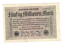 *Berlin 50 Milionen Mark 1/7/1923    109b - 50 Mio. Mark