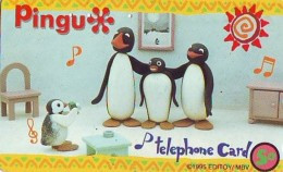 Télécarte Japon * BD Comics * Oiseau (23) MANCHOT * LAPIN * PINGU * PENGUIN BRID JAPAN CARTOON - Pinguins