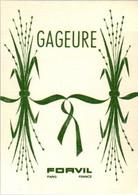 Carte Parfumée Parfum Gageure Forvil à Paris 5,6 Cm X 8 Cm Dos Blanc Superbe.Etat - Non Classificati