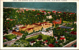 Florida Palm Beach Aerial View Showing Ocean And Palm Beach Hotel 1946 - Palm Beach