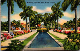 Florida Palm Beach The Memorial Fountain 1938 - Palm Beach