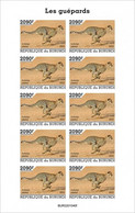 Burundi 2022, Animals, Ghepard IV, Sheetlet IMPERFORATED - Unused Stamps