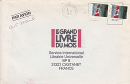 CANADA AFFRANCHISSEMENT COMPOSE SUR LETTRE POUR LA FRANCE 1992 - Covers & Documents