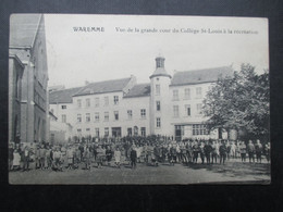 CP BELGIQUE (V2210) WAREMME (2 Vues) Vue De La Grande Cour Du Collège St Louis à La Récréation 1914 - Waremme