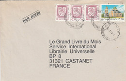 FINLANDE AFFRANCHISSEMENT COMPOSE SUR LETTRE POUR LA FRANCE 1990 - Briefe U. Dokumente