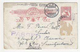 Australia Postal Stationery Postcard Posted 1915 To Switzerland B220425 - Cartas & Documentos