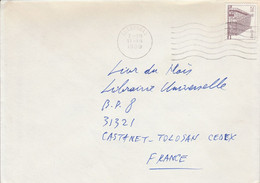 IRLANDE SEUL SUR LETTRE POUR LA FRANCE 1989 - Brieven En Documenten