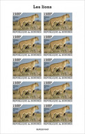 Burundi 2022, Animals, Lions III, Sheetlet IMPERFORATED - Unused Stamps