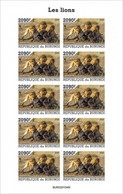 Burundi 2022, Animals, Lions V, Sheetlet IMPERFORATED - Unused Stamps