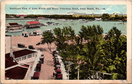 Florida Palm Beach Birds Eye View Of Lakw Worth And Royal Poinciana Hotel 1923 - Palm Beach