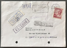 Luxembourg 1973, Enveloppe Avec Griffe REBUTS Pour La Belgique - Voir 2 Photos - (B4051) - Lettres & Documents