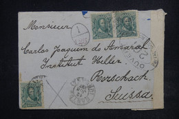 BRESIL - Enveloppe Pour La Suisse En 1917 Avec Contrôle Postal, Affranchissement Incomplet - L 121418 - Lettres & Documents