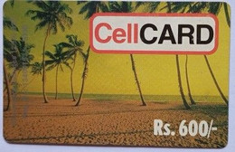 Sri Lanka Cellcard Rs.600 Pals On The Beach ( With Text In The Left Side Of The Card ) - Sri Lanka (Ceylon)