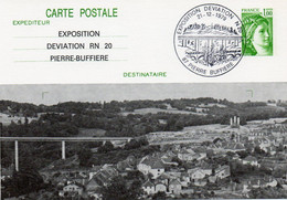 Carte Souvenir - Déviation Décembre 1979 - PIERRE BUFFIERE -  Déviation RN 20 - - Pierre Buffiere