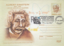 FAMOUS PEOPLE, ALBERT EINSTEIN, COVER STATIONERY, ENTIER POSTAL, 2004, ROMANIA - Albert Schweitzer