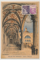 MONACO - Carte Maximum - 15f Palais De Monaco - Galerie D'Hercule - 26/4/1952 - Maximumkaarten