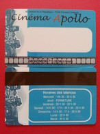 Cinécarte Carte Cinéma Apollo Pontault Combault Bleue  (BC0415 - Movie Cards