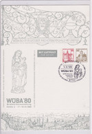 WÜBA 80, Luftpost Ganzsache Mit Sonderstempel - Madonna Von Riemenschneider (aus Dem Katalog) - Privé Postkaarten - Gebruikt