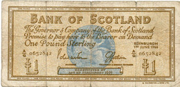 Bank Of Scotland 1 Pound 1966 P-105a   Edinburgh - 1 Pound