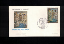 Dahomey 1968 Baptism Of Christ By Painter Foujita FDC - Cuadros