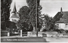 VAUD VUFFLENS LA VILLE EGLISE ET CURE - Edit Piquerez No 2822 - Voyagé Le 14.07.1952 - Vufflens-la-Ville