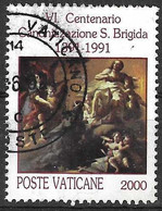 VATICANO - 1991 - 600° SANTA BRIGIDA - USATO ( YVERT 907 - MICHEL 1039) - Used Stamps